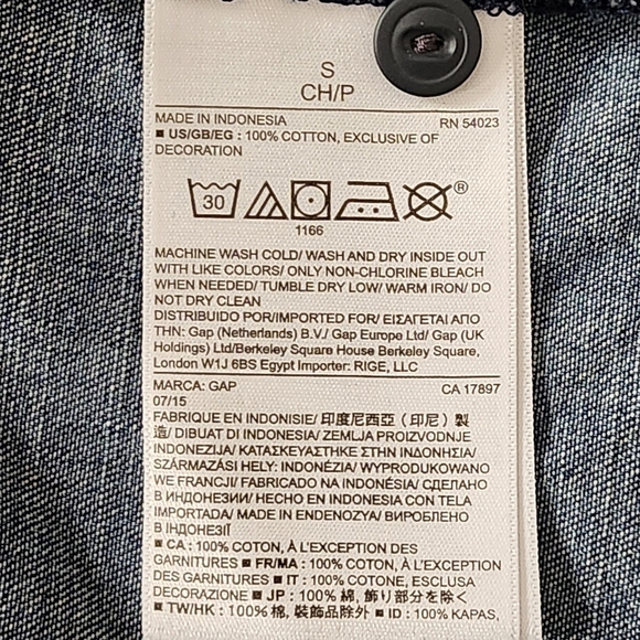 Gap 1969 Boho Denim Tunic with Floral Embroidery Size Small - Picture 8 of 9